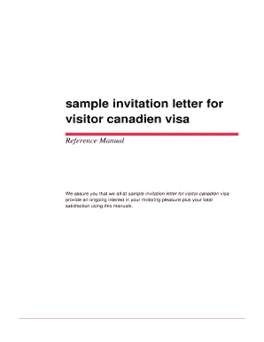 Invitation Letter Canada PDF  Form