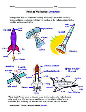 How Rockets Work Worksheet  Form