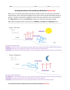 Sea Breeze Land Breeze Diagram Answer Key  Form