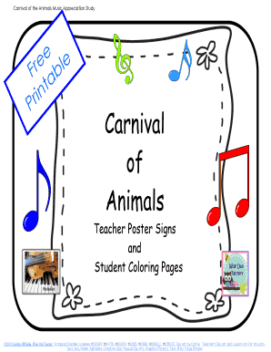Carnival of the Animals Music Appreciation Study  Form