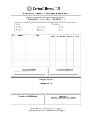 Book Requisition Form