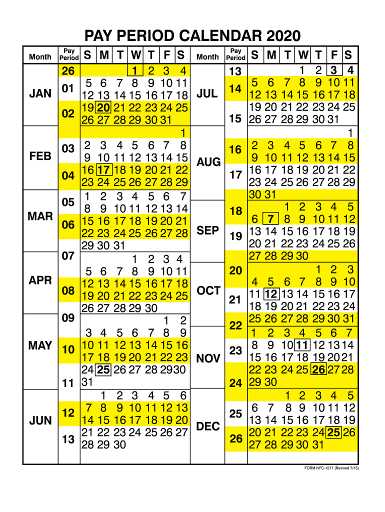 Gsa Pay Calendar  Form