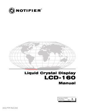 Notifier Lcd 160 Manual  Form