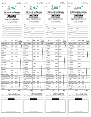 Sindh University Online Challan Form