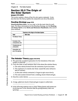 Section 25 5 the Origin of the Solar System  Form