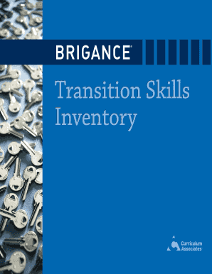 Brigance Transition Skills Inventory PDF  Form