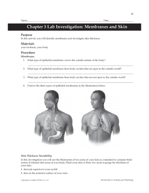 Chapter 3 Lab Investigation Membranes and Skin  Form