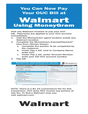 Ouc Pay Bill  Form