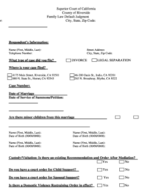 Riverside Courts Family Law  Form