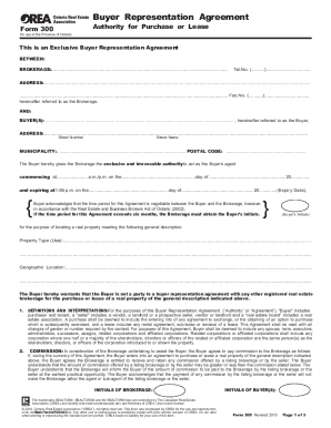 Buyer Representation Agreement Example  Form