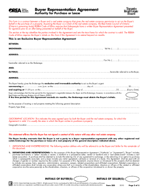 Buyer Representation Agreement Example  Form