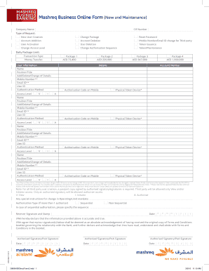 SME Direct Form New and Maintenance Mashreq