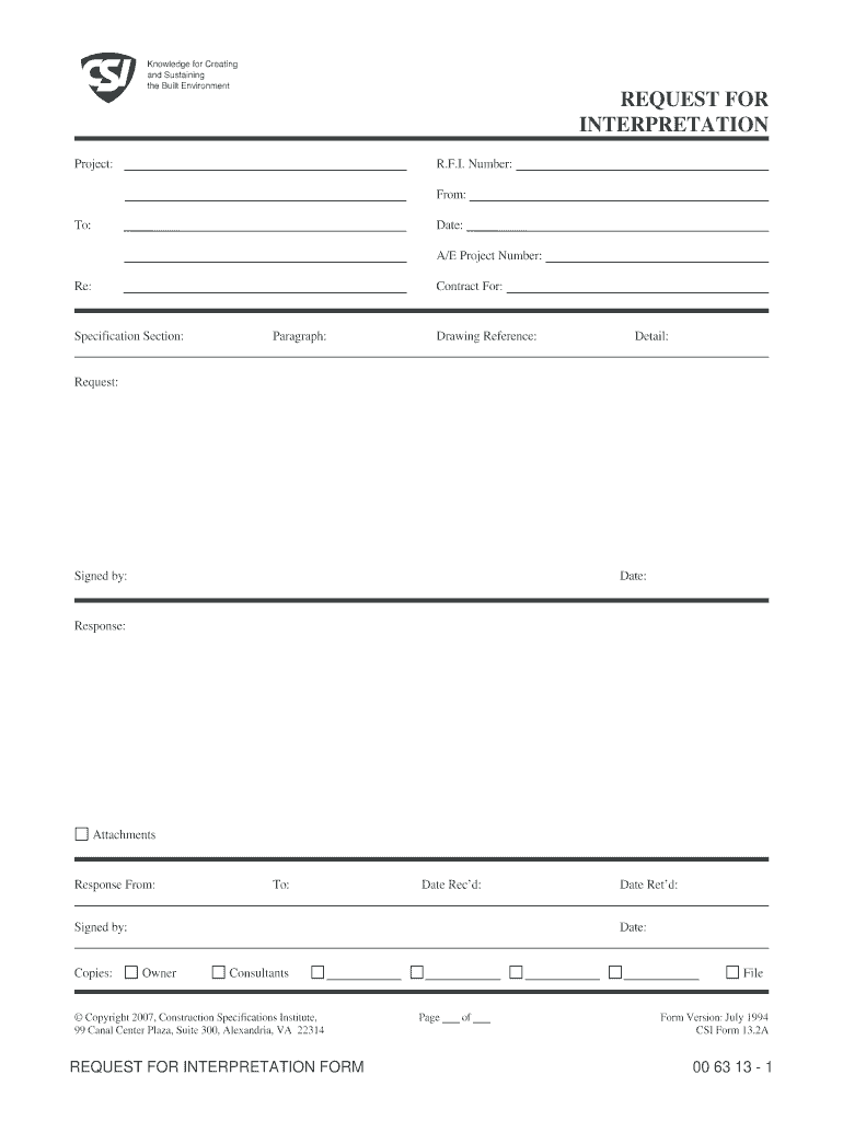 Csi Form 13 2a