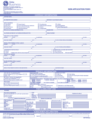 Globe Application Form