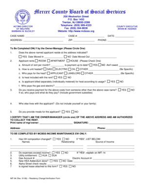 Imt 94 Residency Change Verification Formpdf Mcboss