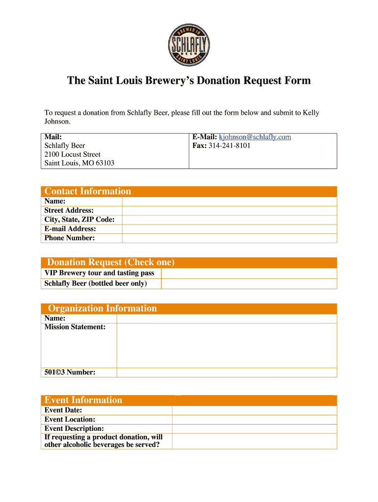 Schlafly Donation Request  Form