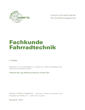 Fachkunde Fahrradtechnik PDF Kostenlos  Form