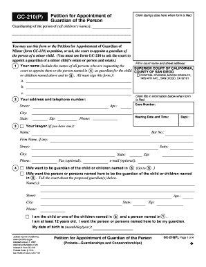 Guardianship in California  Form