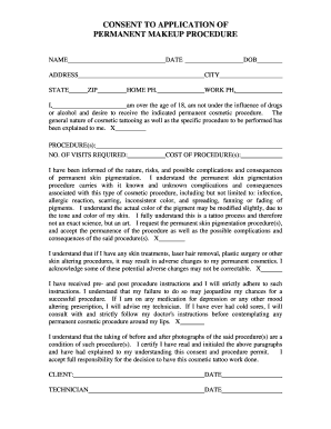 CONSENT to Application of  Form