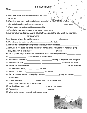 Bill Nye Erosion Answers  Form