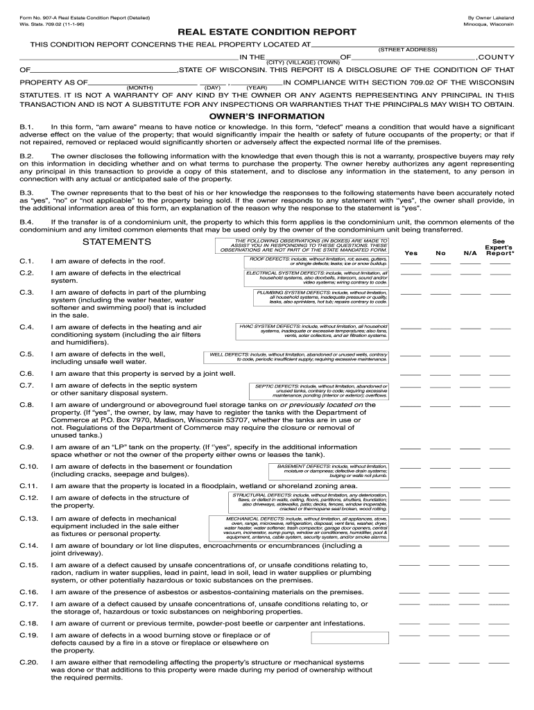  Wisconsin Real Estate Condition Report 1996-2024