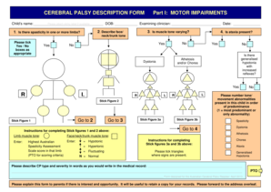 CEREBRAL PALSY DESCRIPTION FORM Part I MOTOR IMPAIRMENTS Kemh Health Wa Gov