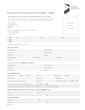 Usiu Online Application  Form