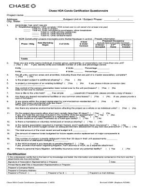 What is a Condo Questionnaire  Form