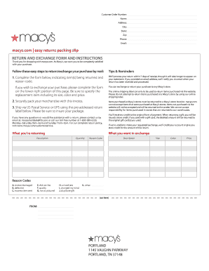 Macys Com Easyreturn Form - Fill Out and Sign Printable PDF 