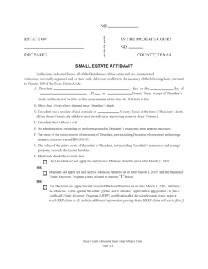  Small Estate Affidavit Bexar County 2015