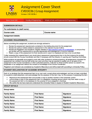 CVE003b Group Assignment  Form