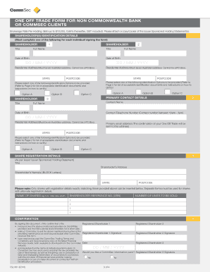 Commsec Forms