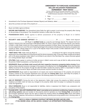 Amendment to Purchase Agreement  Form
