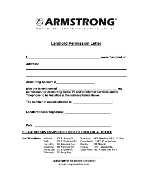 Permission Letter for Cable Installation  Form