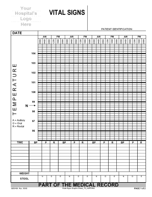 VITAL SIGNS Hospital Forms