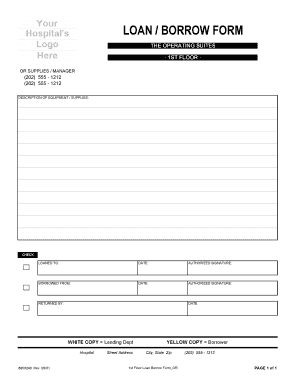 Borrow Form Template