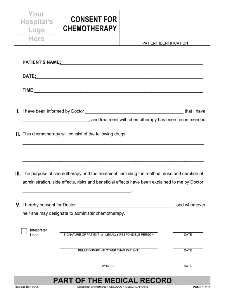 Consent Form for Chemotherapy