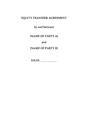 Equity Transfer Agreement  Form