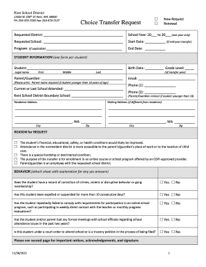  Kent School District Transfer 2015