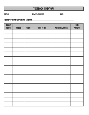 Textbook Inventory Form Lcboenet