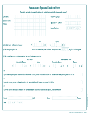 Assessable Spouse Election Form for Pps Number
