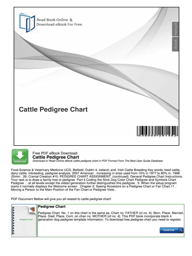 Cattle Pedigree Template  Form