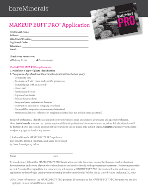 BMAKEUPb BUFF PRO Application Bare Escentuals  Form