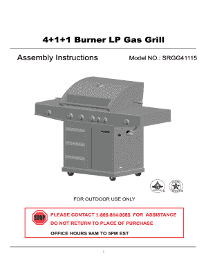 Model # Srgg41115 Form