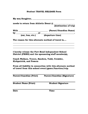 tels overseas travel form