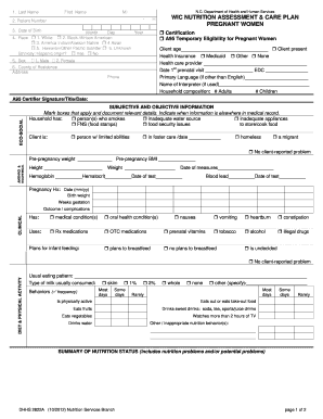 Nutrition Screening Form