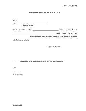 Lice Check Form