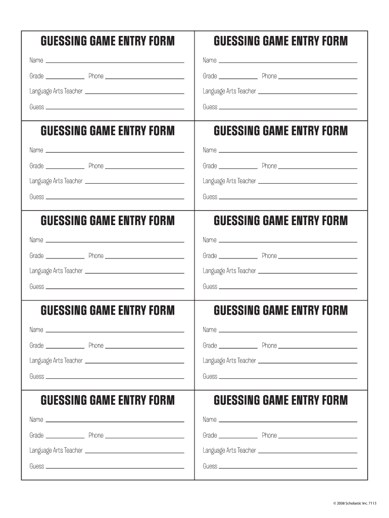 Get and Sign Printable Entry Forms
