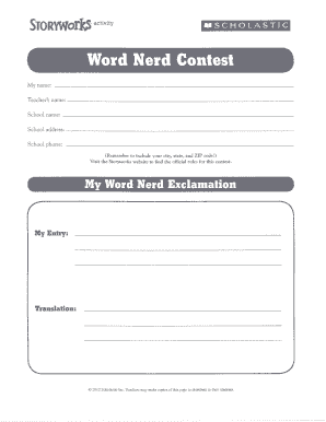 Word Nerd PDF  Form