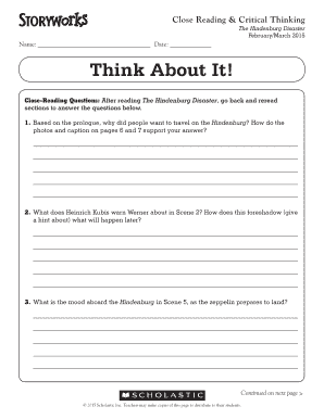 Hindenburg Disaster Worksheets  Form